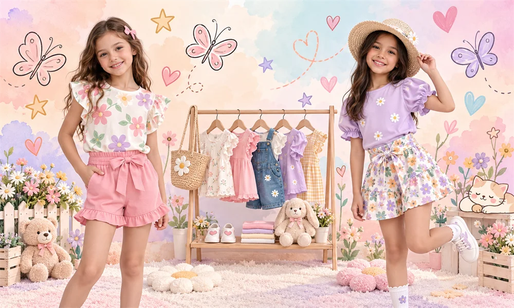 Temu children’s clothing store poster design