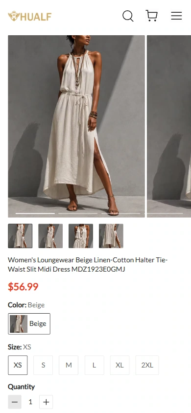 Mobile phone details: let product pictures and information appear in order