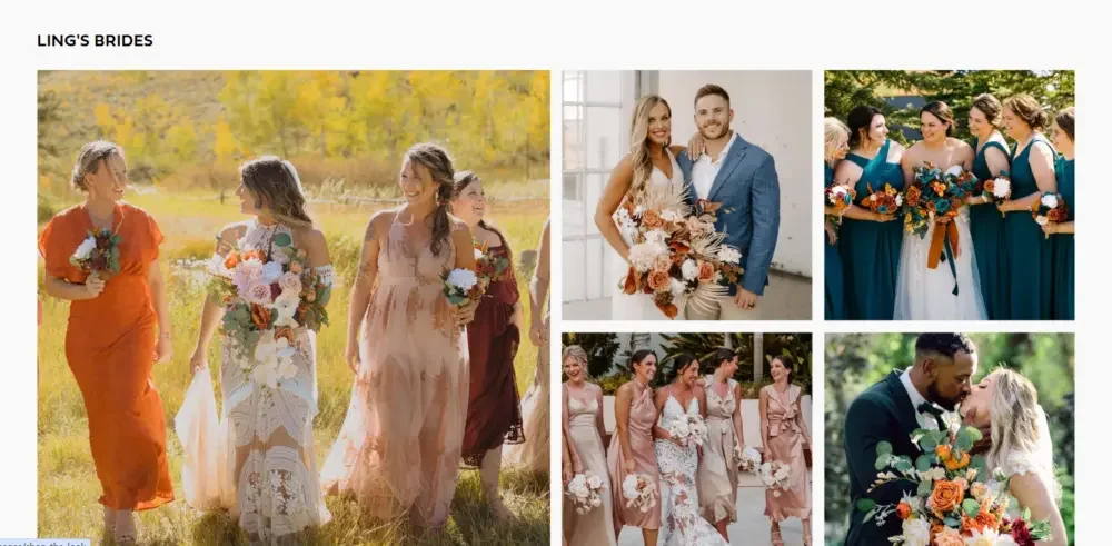 Shopify Wedding Decoration Brand Website Page Design Case-Ling’s Brides: Enhance social identity and scene sense through real weddings