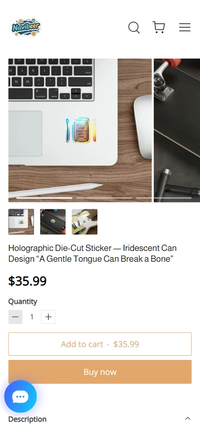 Mobile phone details: let product pictures and information appear in order