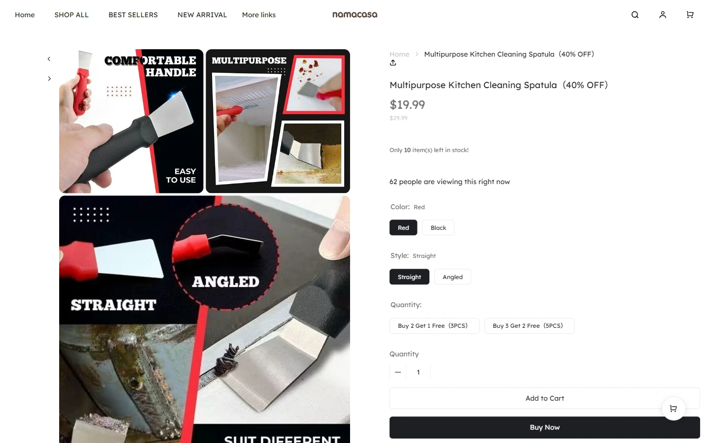 Product details: Put pictures and single product information together