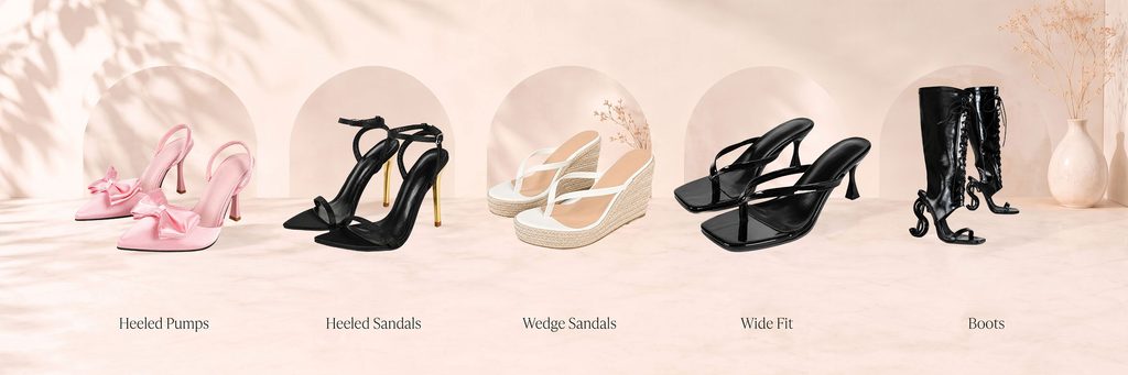 SHEIN women's shoes store poster design analysis-use product classification to reduce browsing costs