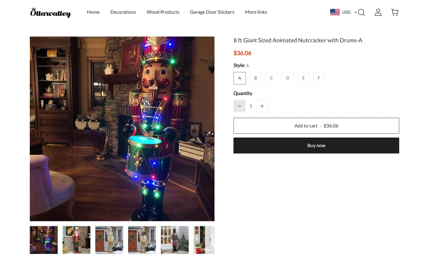 Product details: Put pictures and single product information together