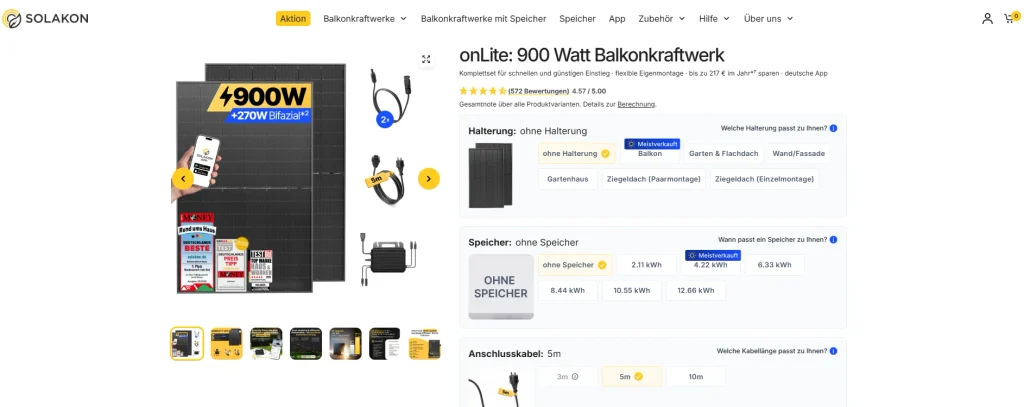 Shopify solar equipment brand website website design case-product page design strategy