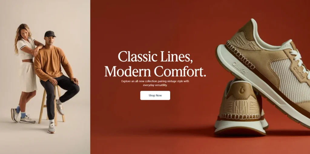 Shopify footwear brand website design case | High-end lifestyle brand website-Homepage design strategy-Telling the brand story through page sections-Selected series display