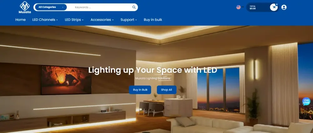 Shopify LED lighting brand website website design and conversion optimization case-Hero first screen: quickly convey core value