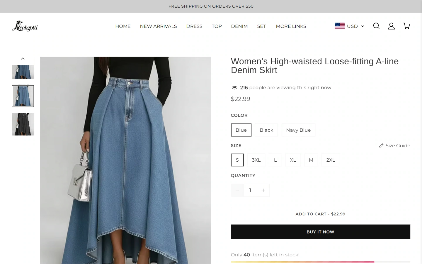 Product details: Put pictures and single product information together