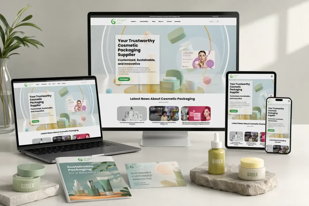 WordPress Cosmetics Packaging Brand Official Website Design Case
