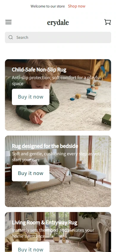 Mobile homepage: Convert the theme and content to narrow screen reading