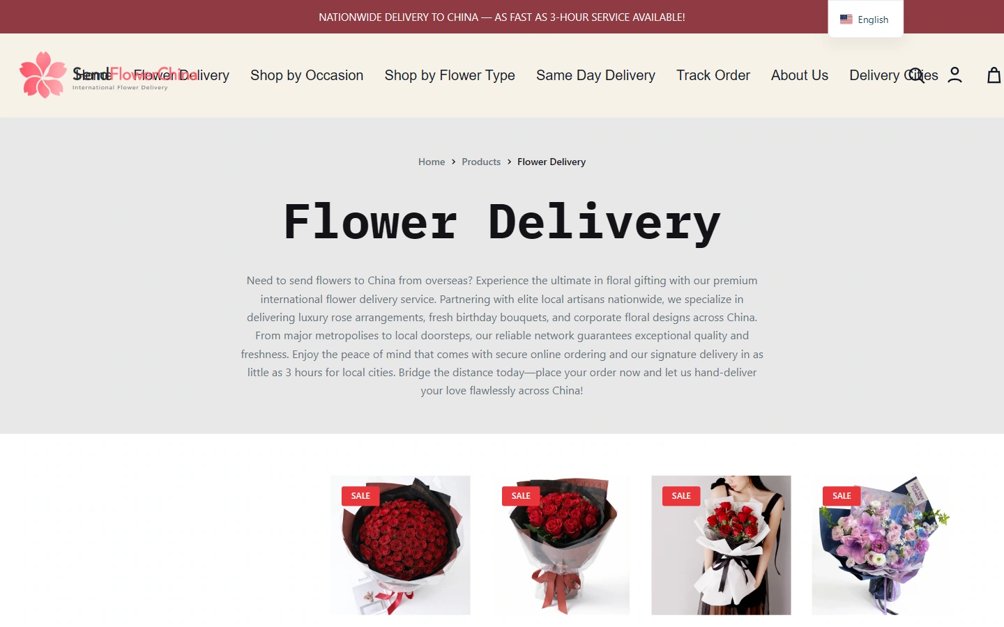 SendFlowerChina Product Classification: Establish a clear comparison order for the catalog