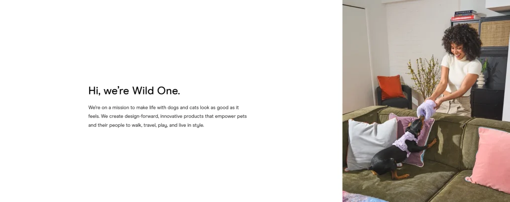 Shopify pet products brand website website design case-About Us page-enhance brand trust