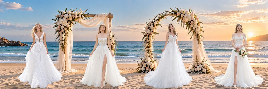 SHEIN Wedding Shop Poster Visual Design Case-Using Beach Wedding Scene to Arouse Consumers’ Emotional Resonance