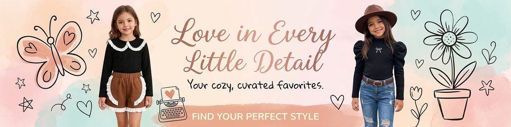 Temu children's clothing store poster design-use soft watercolor to create the first impression of children's clothing store