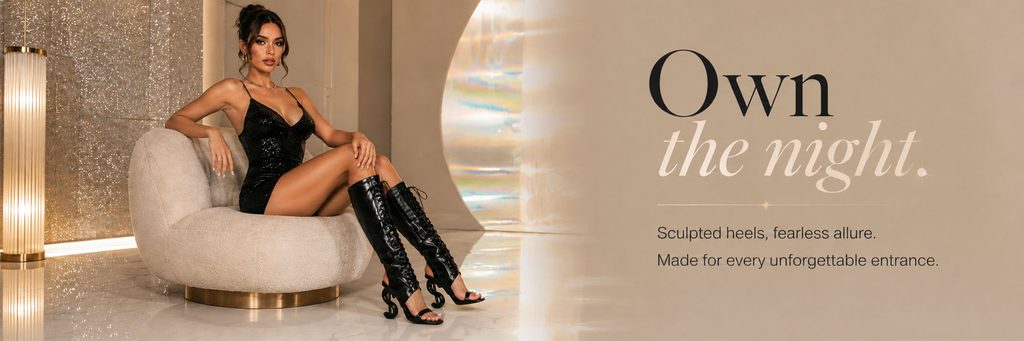 SHEIN women's shoe store poster design analysis-create a night party atmosphere for boots