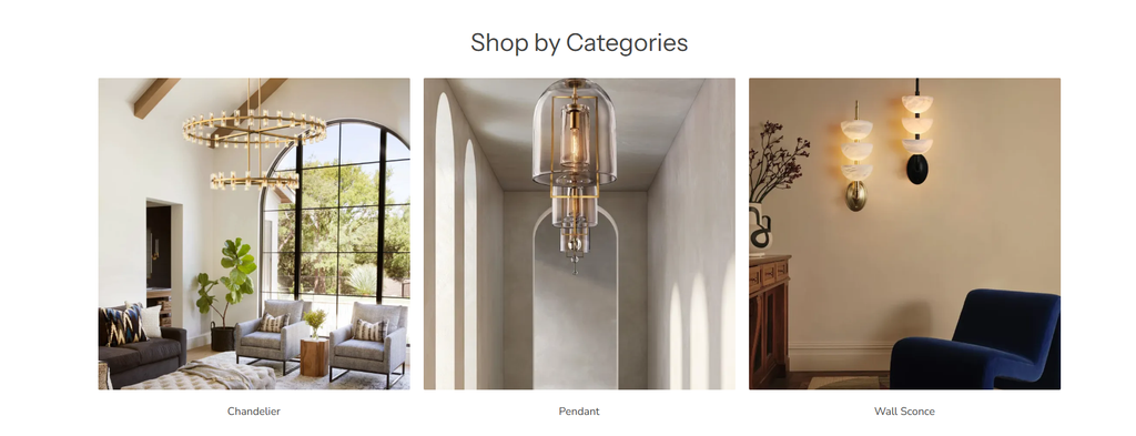 Yarelighting lighting brand website visual design and brand experience analysis-product classification design: reducing the difficulty of selecting complex lighting products