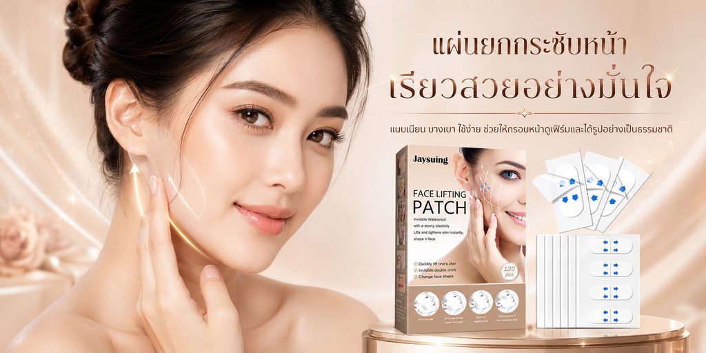 Thai personal care product shopee poster design - facial lift poster: let the use action directly explain the product