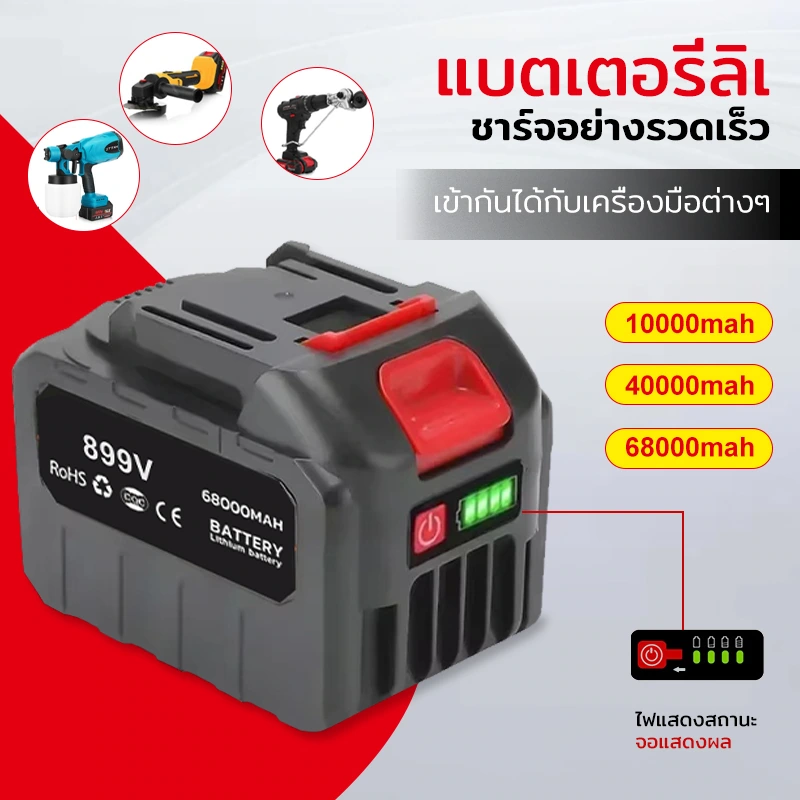Power tool battery product picture: single product focus: separate labels and partial pictures