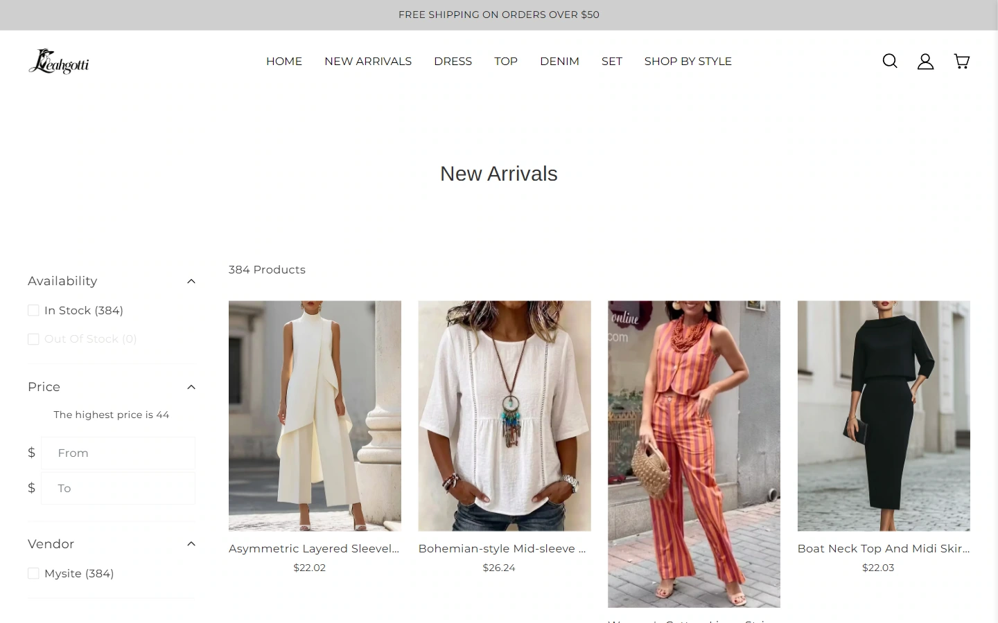 Category page: Provide a clear browsing order for the product catalog