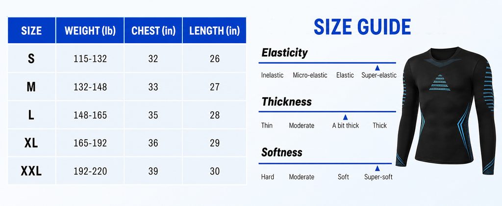 Amazon Fitness Clothing A+ Design Case-Use Size Guide to Reduce the Cost of Purchasing Decisions