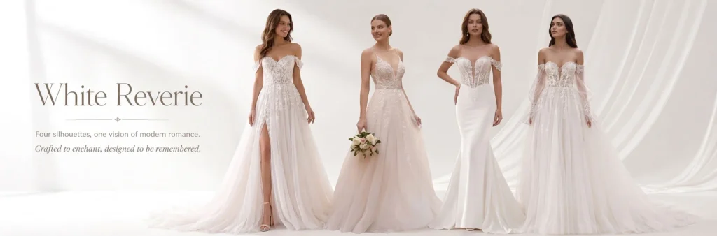 SHEIN Wedding Shop Poster Design Analysis-First Picture: Use Pure White Vision to Establish the First Impression of the Wedding Shop