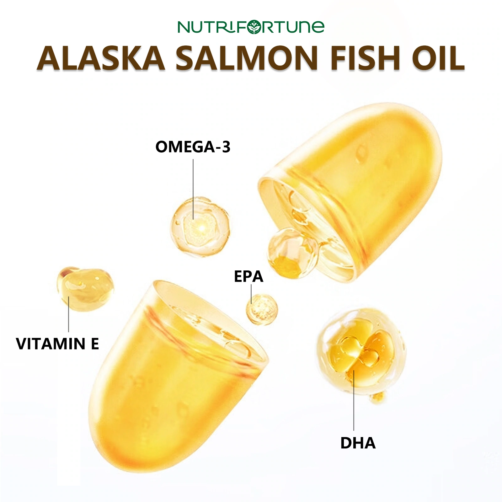 Product picture of fish oil nutritional supplements: Ingredient description: expand the label around a single subject