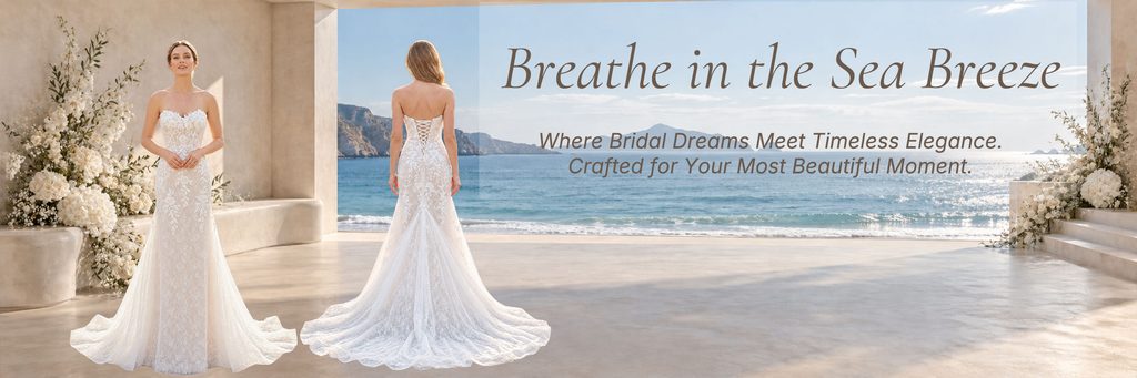 SHEIN wedding dress store poster visual design case - using large areas of blank space to show high-end wedding dress aesthetics