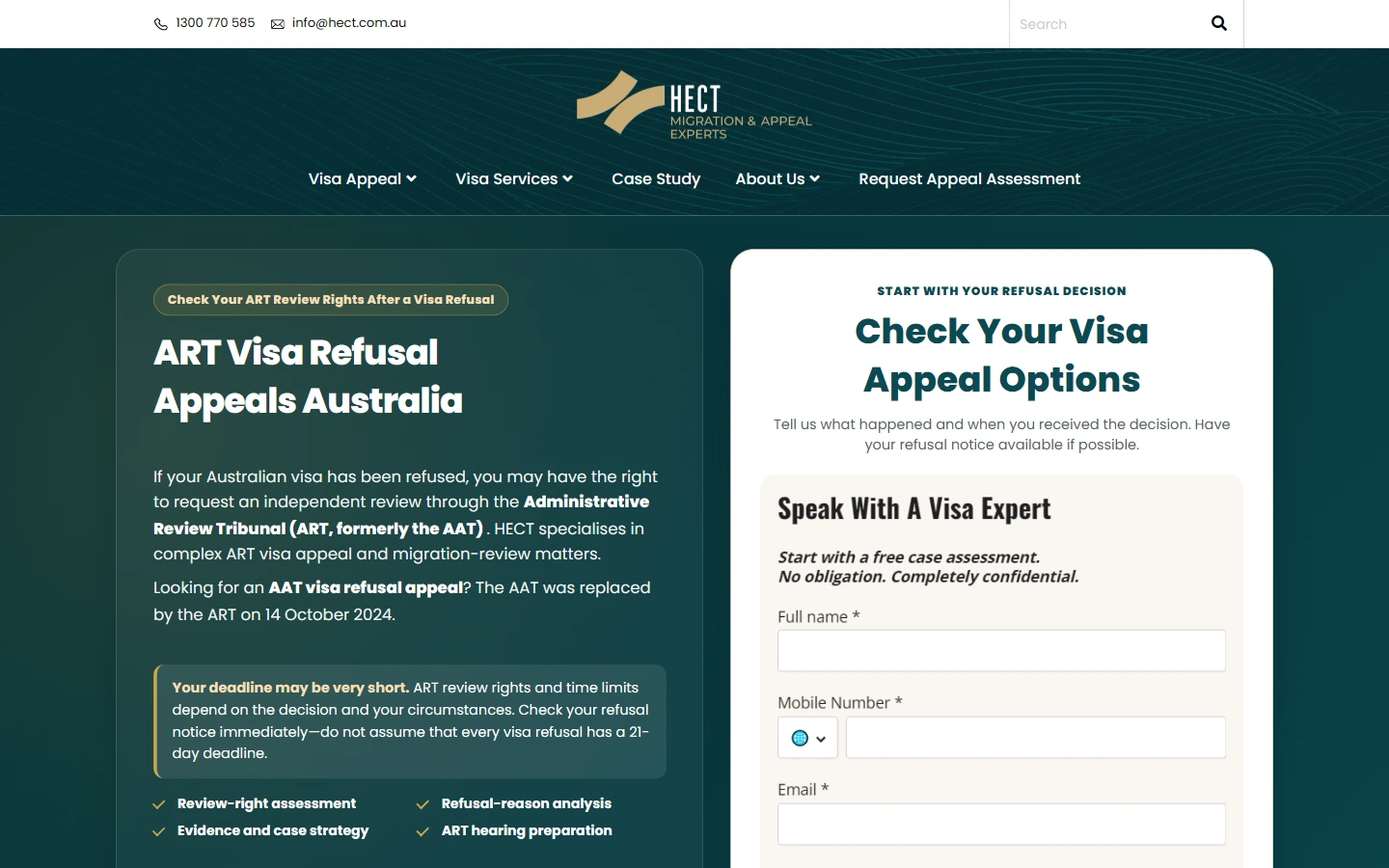 HECT Service Introduction: Split service topics into clear information groups