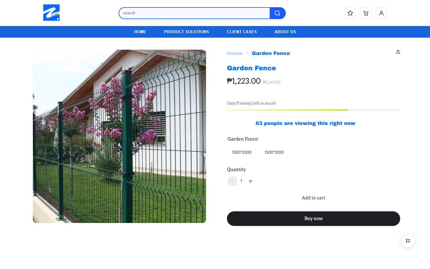 Fence details: juxtapose item identification and selection area