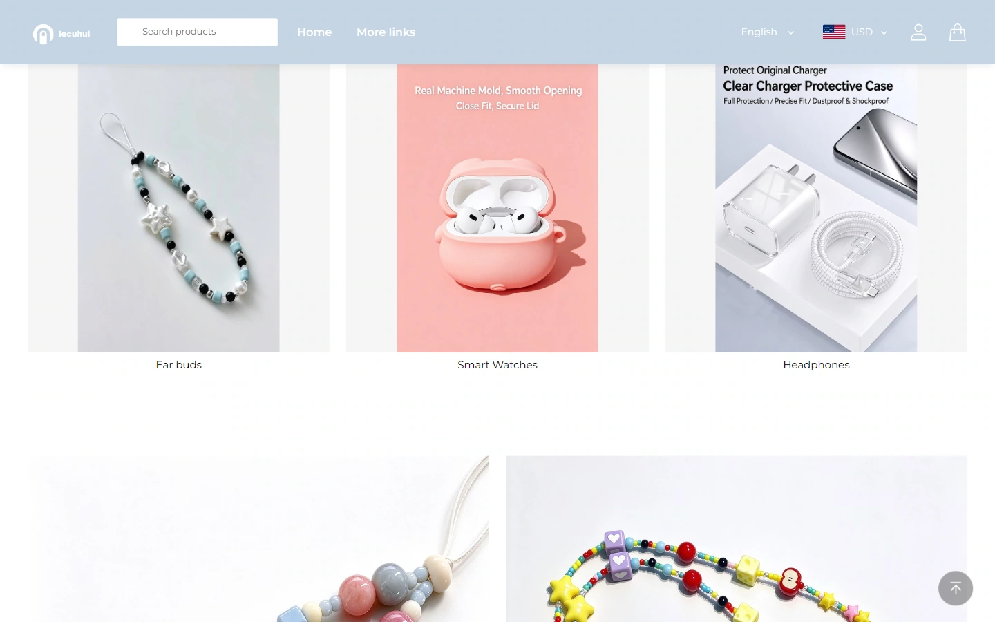 Home page content: Let the theme gradually unfold along the modules