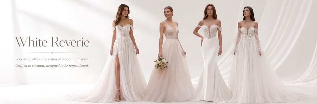 SHEIN Wedding Dress Shop Poster Design Analysis-Creating a Series Feeling with Multiple Wedding Dresses