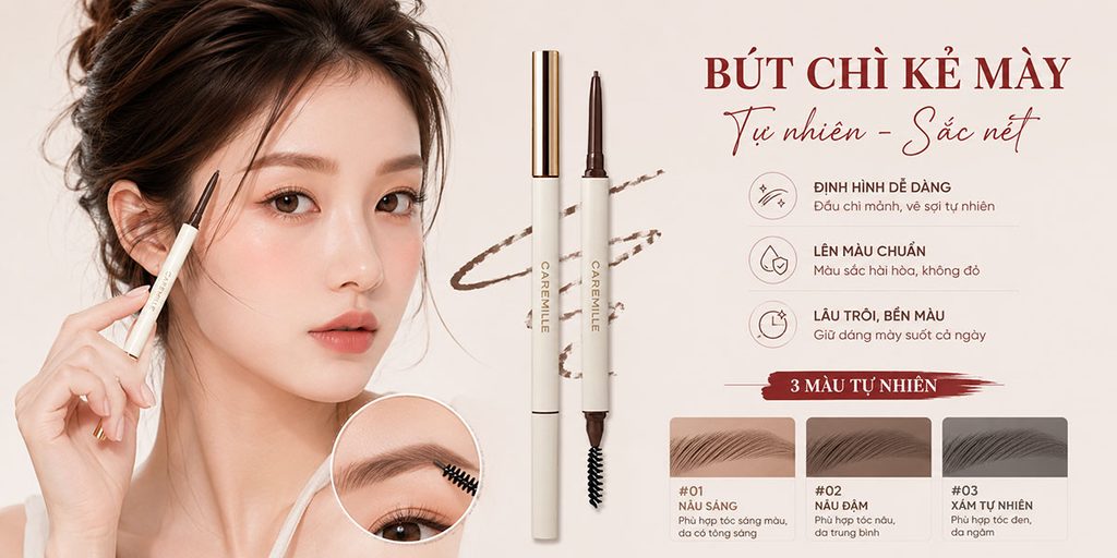 Shopee Beauty Product Store Poster Design - Make the function of eyebrow pencil clear at a glance