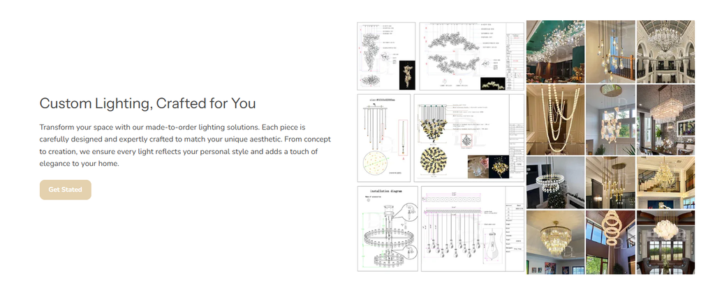 Yarelighting lighting brand website visual design and brand experience analysis-customized service display: establishing an exclusive purchase entrance for high-value customers