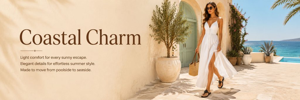 SHEIN women's shoe store poster design analysis-Coastal Charm - truly integrate shoes into coastal lifestyle