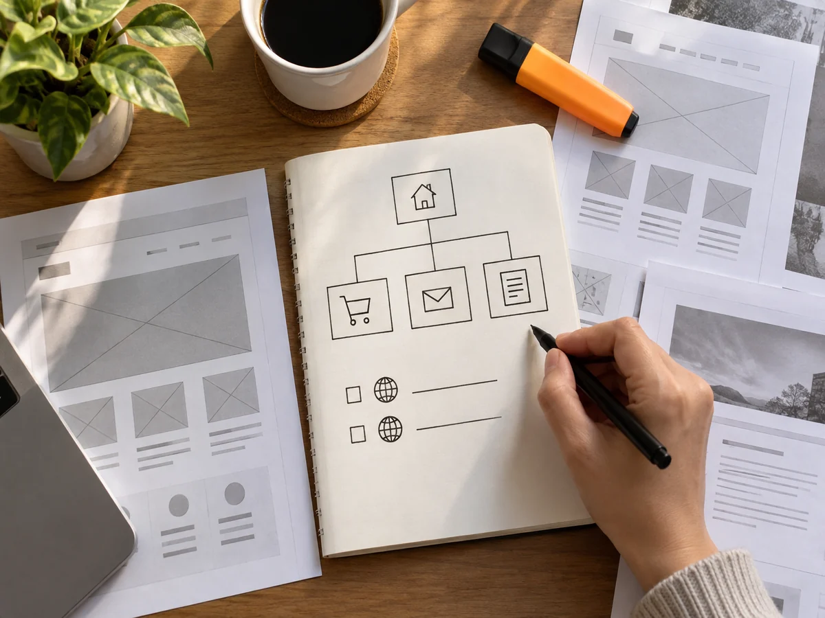 Website page requirement list and home page, product page and customer inquiry path planning instructions