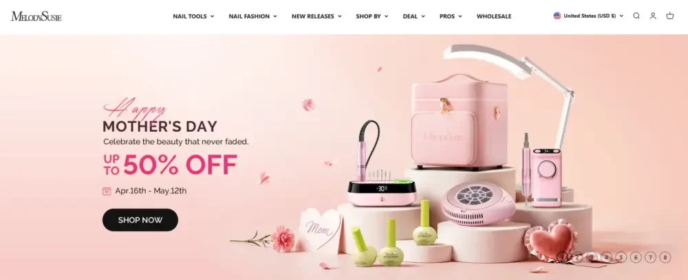 Shopify Beauty Care Brand Website Visual Design Case-Home Page Design Strategy-Hero First Screen Design: First Impression is Crucial