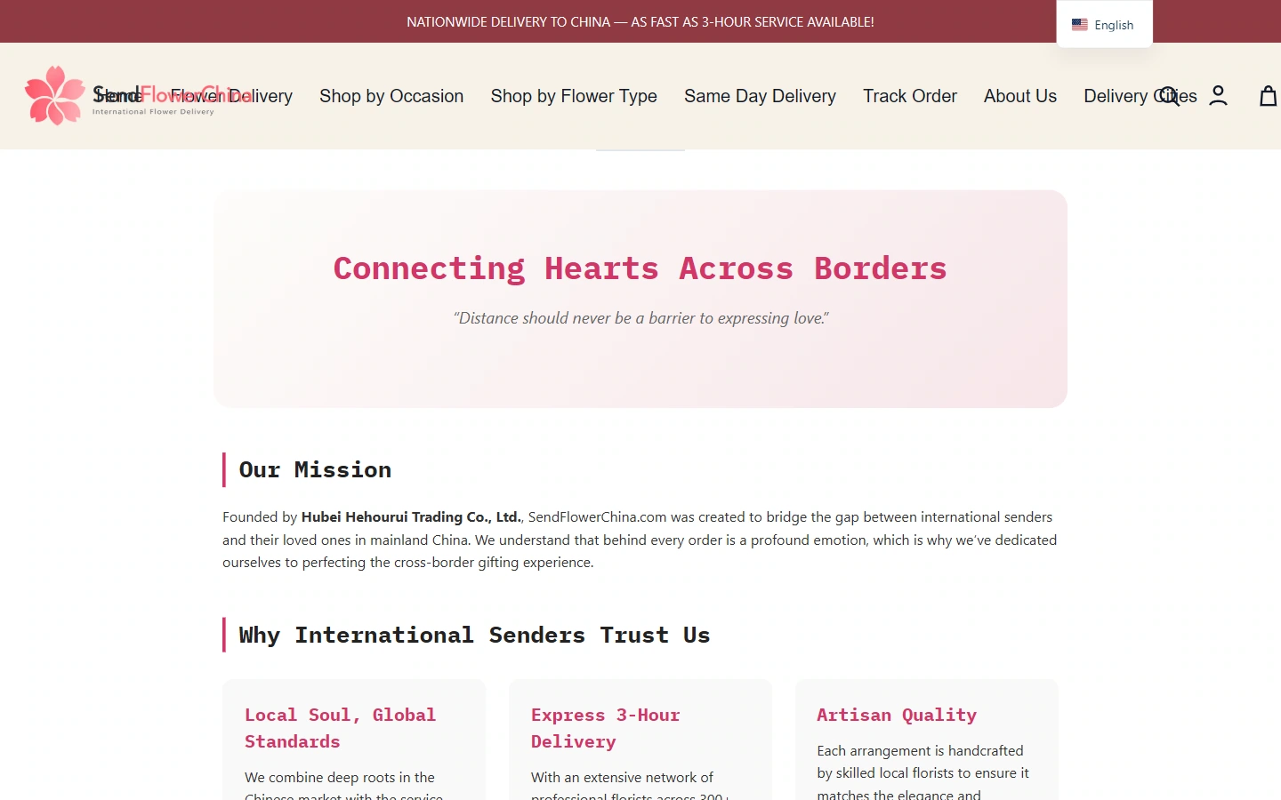 SendFlowerChina Brand Introduction: Supplementary Brand and Team Background