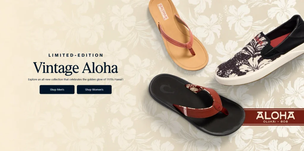 Shopify footwear brand website design case | High-end lifestyle brand website - home page design strategy - first screen area: first impression is crucial