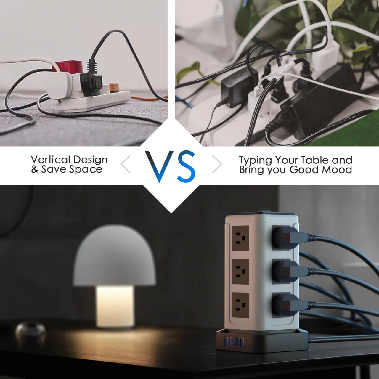 Tower socket product picture: desktop comparison: allowing wiring differences to be visually seen