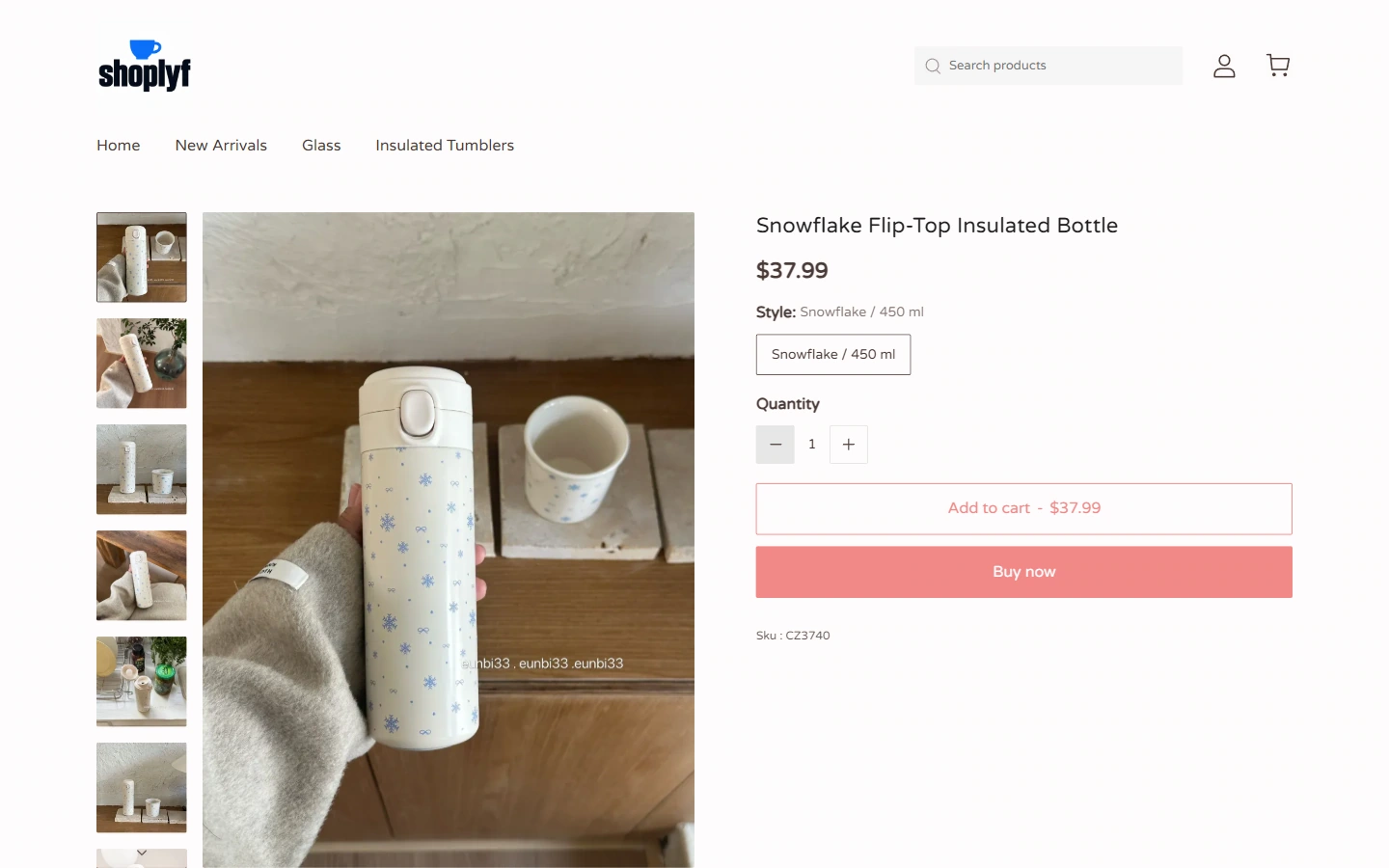 Product details: Put pictures and single product information together
