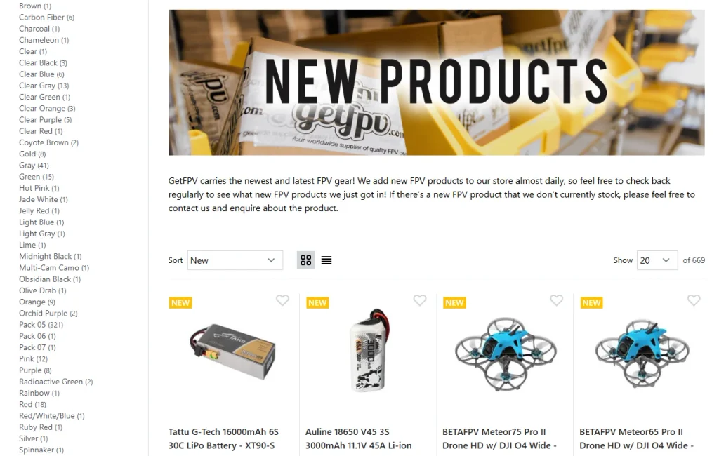 Shopify drone brand website homepage design case-navigation and user browsing path optimization