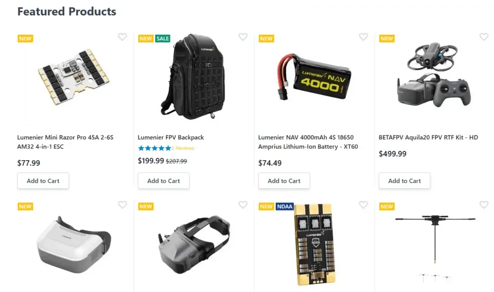 Shopify drone brand website homepage design case - visual hierarchy and conversion-oriented design