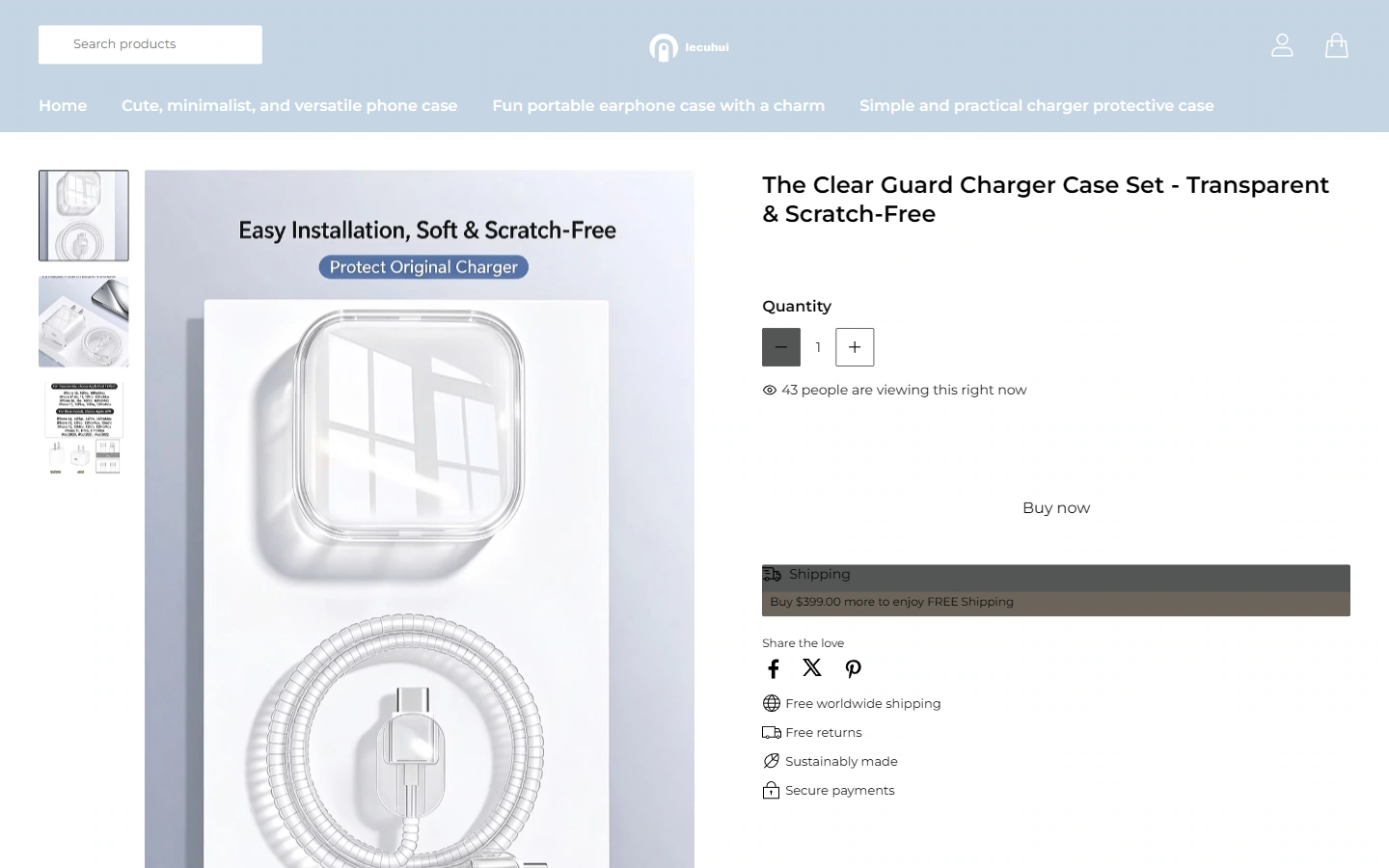 Product details: Put pictures and single product information together