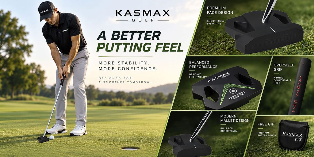 Temu golf club poster design-enhance the stability and design of large putters