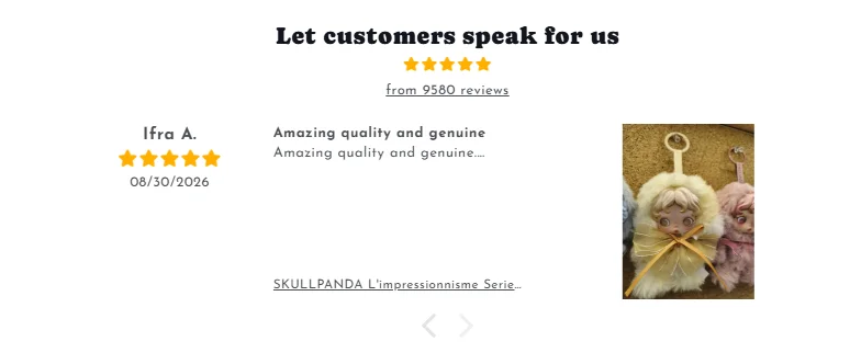Shopify trendy doll brand website website design case-trust building module