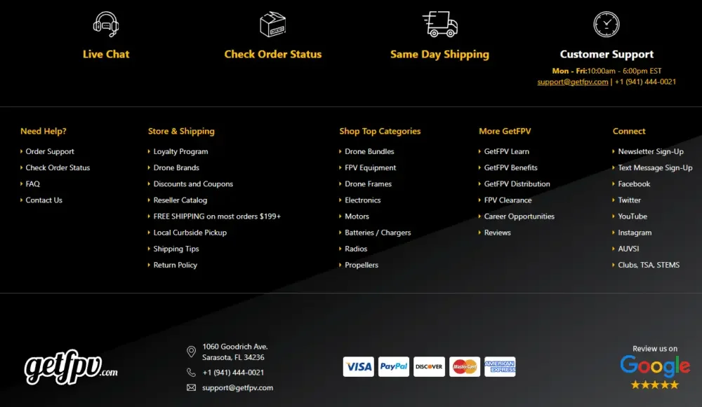 Shopify drone brand website homepage design case - strengthen website trust through micro design