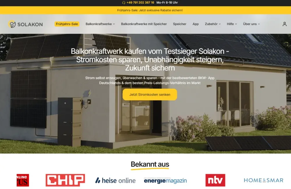 Shopify solar equipment brand website website design case - home page strategy and visual hierarchy - first screen Hero area redesign