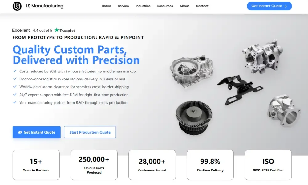 WordPress Precision Manufacturing Industry Enterprise Official Website Design and Construction Case - First Screen Area: Establishing a Good First Impression
