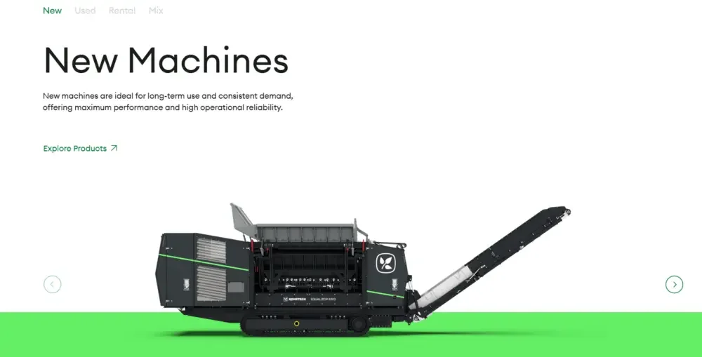 WordPress environmental protection machinery and equipment brand website design and construction plan-product display module design-clear display of industrial equipment