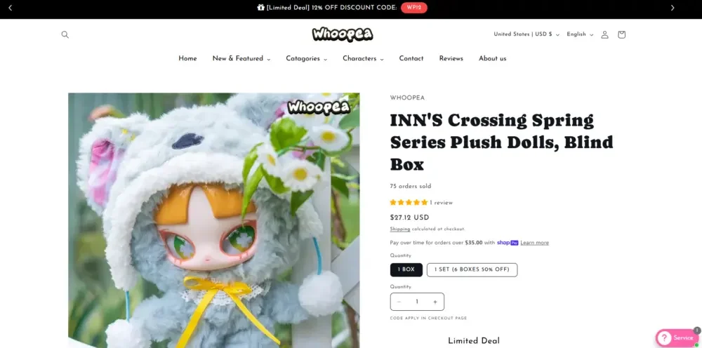Shopify trendy doll brand website design case-product page design: driving user purchasing decisions