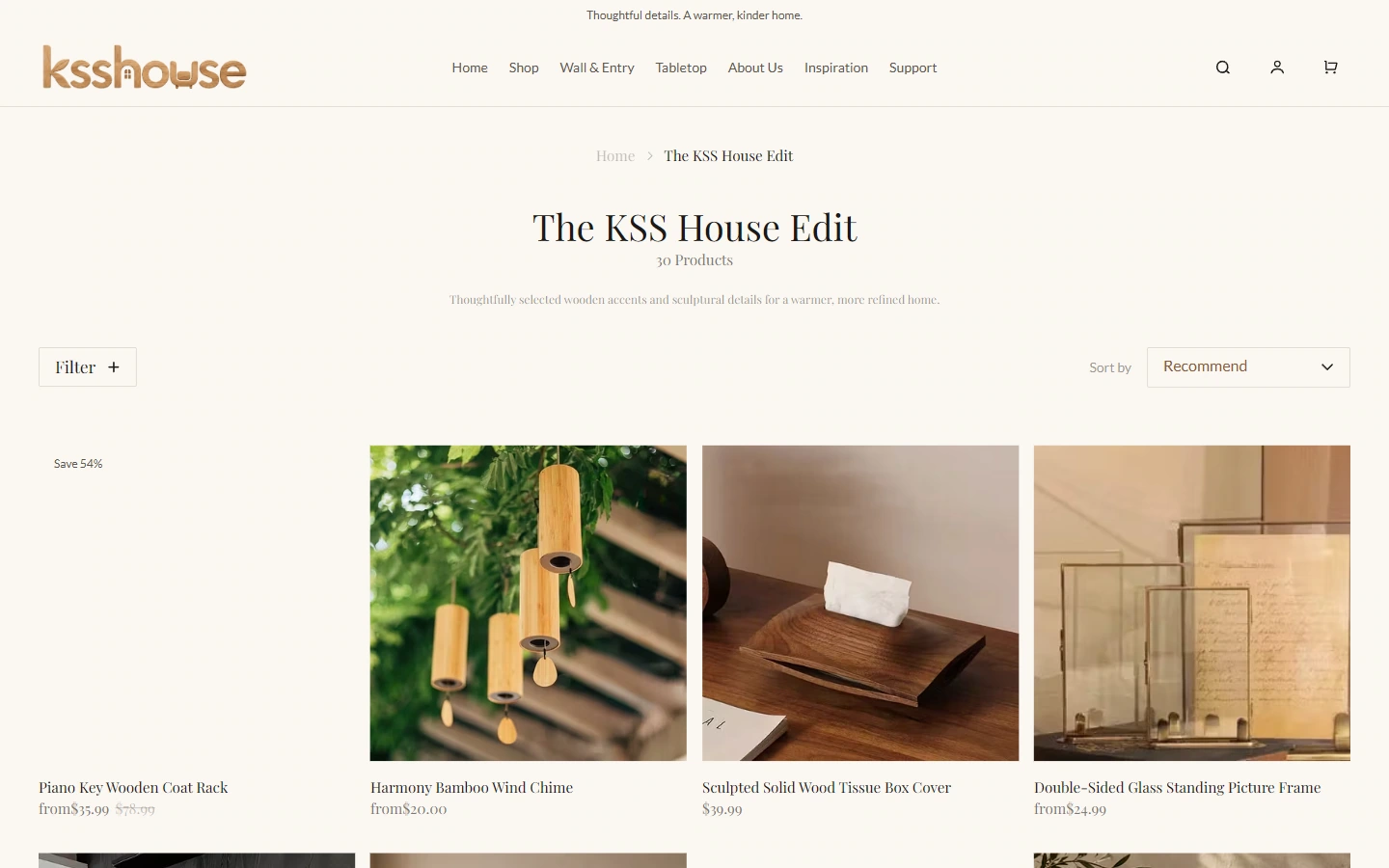 Category page: Provide a clear browsing order for the product catalog